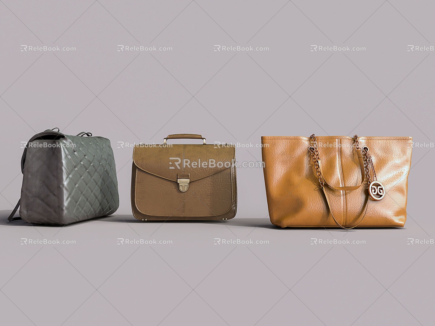 Leather Women's Bag 3d model