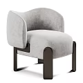 Modern Single Sofa Designs With Velvet Upholstery Unique Armrests And Wooden Legs