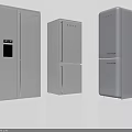 Three Different Styles Of Modern White Refrigerators Freezers For Home Use