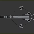 Crossbow Mechanical Crossbow Shift Bow and Arrow Shoot Far Equipment Weapons High-tech Crossbow 3d model