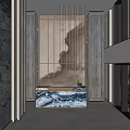 New Chinese Front Desk Reception Hall 3d model