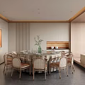 Modern private dining box 3d model
