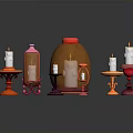 Decorative Household Candles Candle Holders with Various Colors Designs Glass Bell Jar for Home Decor