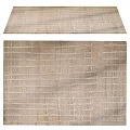 Square Rug With Beige Neutral Tone Textured Design For Modern Living Room Decor