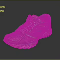 Gray Running Shoes With Blue Accents Green Details White Laces Mesh Upper And Cushioned Sole