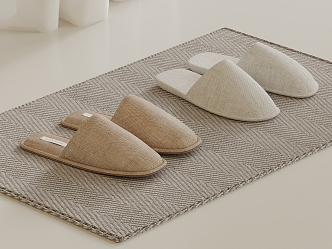 Modern toilet carpet slippers 3d model