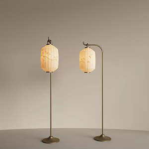 New Chinese Zen Floor Lamp Metal Floor Lamp Living Room Floor Lamp Study Floor Lamp Retro Floor Lamp Fishing Lamp Bedroom Floor Lamp 3d model