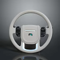 Modern Leather Steering Wheel With Control Buttons And Logo For Daily Household Use