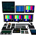 Professional Control Switch Panel With Multiple Monitors Control Buttons And Knobs For Studio Use