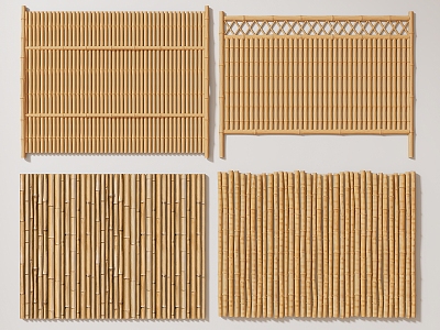 Partition Bamboo Wall Anti-corrosion Bamboo Fence Outdoor Bamboo Fence Bamboo Walled Partition Fence Decorative Bamboo Row model