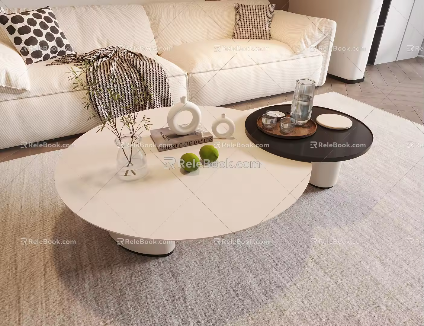 Modern Coffee Table Coffee Table Ornaments Small Coffee Table Round Coffee Table Mother Coffee Table 3d model