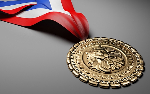 Modern medal background 3d model