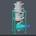 Multi Layer Industrial Equipment with Green Frame Electric Motor and Control Panel 3d model