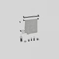 Washing Daily Essentials With Towel Rack Toilet Paper Soap Dispenser And Toilet Brush