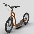 Modern Orange Bicycle With Unique Frame Design And Stylish Black Handlebars 3d model