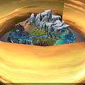 3D Landscape Model with Snowy Peaks Mountains Rivers Lakes and Diverse Terrains