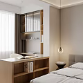 Modern Bedroom Interior Design With Wooden Bed And Bedside Tables Soft Lighting Area Rug