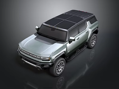 Modern Silver SUV With Black Roof Bold Exterior And Large Alloy Wheels 3d model