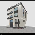 Modern Detached Villa Exterior Design With Multi Story Large Windows And Balconies