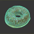 Delicious Chocolate Frosted Donut Topped With Colorful Sprinkles On Black Background