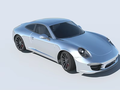 Silver Two Door Sports Car With Sleek Design Black Wheels And Modern Front Fascia 3d model