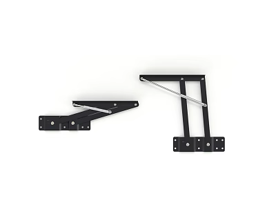 Black Metal Folding Brackets For Furniture Support With Sturdy Design 3d model