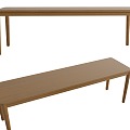 Modern Other Stool Bench Wooden Stool 3d model