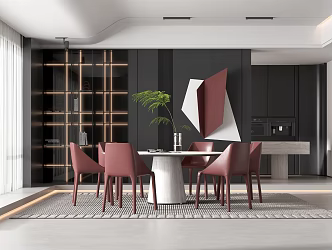 Modern Poliform Restaurant 3d model