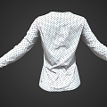 Shirt Sportswear Clothes Long-sleeved Top Women's Sweatshirt 3d model