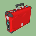 Two Red Portable Power Devices With Handles Control Panels And Black Accents
