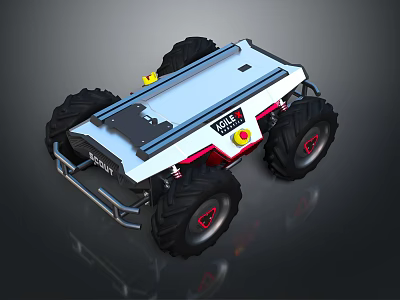 All Terrain Robotic Vehicle With Large Tires And Durable Chassis For Off Road Use 3d model