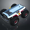 All Terrain Robotic Vehicle With Large Tires And Durable Chassis For Off Road Use