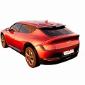 Red Modern SUV Car With Sleek Exterior And Stylish Design Elements 3d model