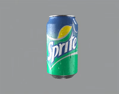 Modern cans canned Sprite 3d model Modern cans canned Sprite 3d model