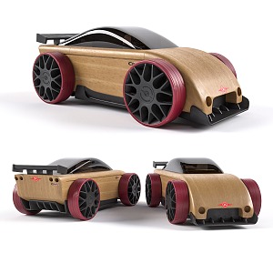 Automoblox wooden toy car model 3d model