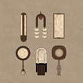Stylish Modern Wall Lamps with Wooden Frames Marble Shades and Tassel Details