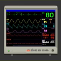 TRUMED EX30 Medical Electronic Monitor with ECG Waveform and Vital Signs Data