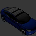 Modern Blue Car With Open Doors Sleek Interior Design And Silver Wheels 3d model