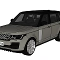 Land Rover Range Rover Gray Luxury SUV Exterior With Alloy Wheels And Front Grille