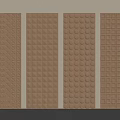 Decorative Wall Paneling With Various Geometric Patterns And Beige Brown Finish 3d model