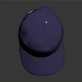 Blue Hat with Small Blue Dots Pattern and VelaShape Logo on Front 3d model