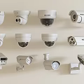 Projection Monitoring Surveillance Cameras With Diverse Types And White Design Features