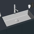 Stainless Steel Double Bowl Kitchen Sink with Faucet on Gray Countertop