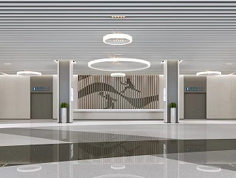 Modern Gymnasium Entrance Hall Basketball Hall Sports Background School Gymnasium 3d model