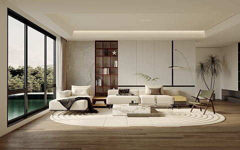 modern living room 3d model