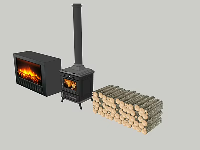 Modern Fireplace 3d model Modern Fireplace 3d model