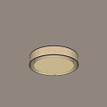 Modern Circular Ceiling Light With Fabric Shade Black Trim And White Light 3d model