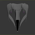 Futuristic Aerospace Concept Design With Silver Metallic Structure And Purple Lights