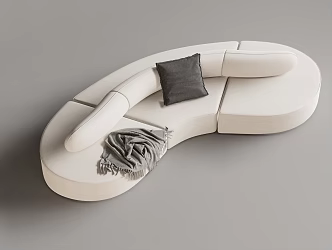 Modern Multiplayer Sofa Module Sofa Back-to-Back Sofa 3d model