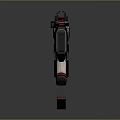 Futuristic Sci Fi Gun Design With White Red Accents And Blue Light Details